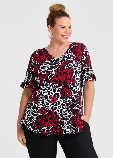 Plus Size Salsa V-neck Top