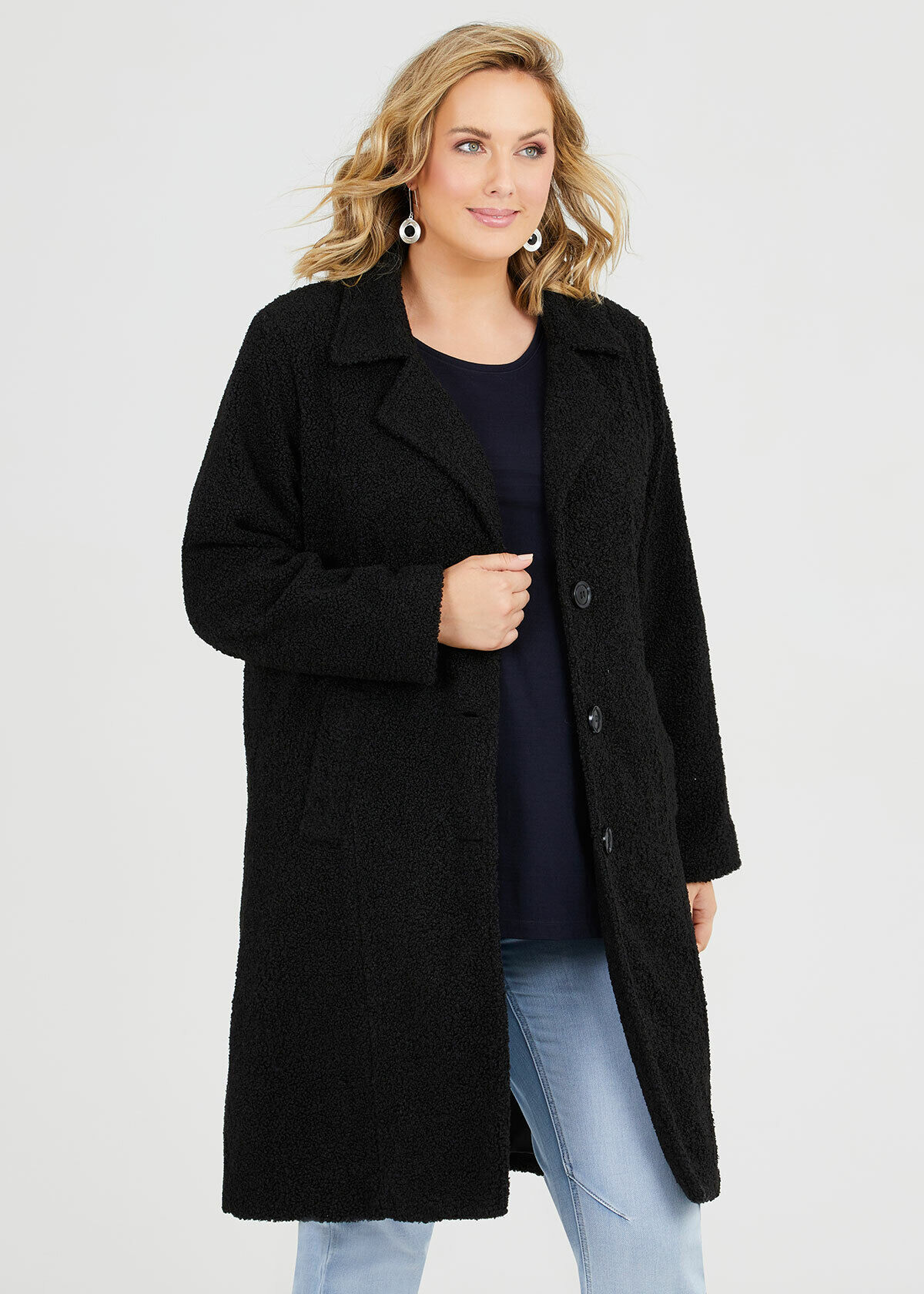 teddy boucle coat