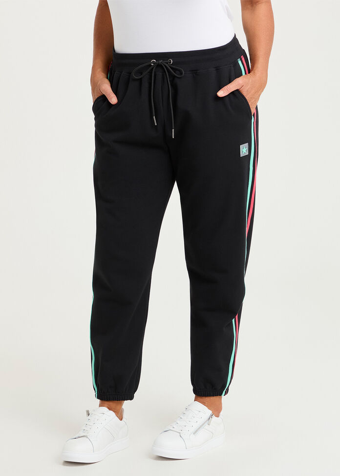 Cotton Blend Side Stripe Trackpant, , hi-res