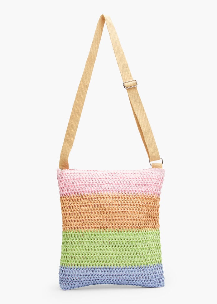 Raffia Stripe Bag, , hi-res