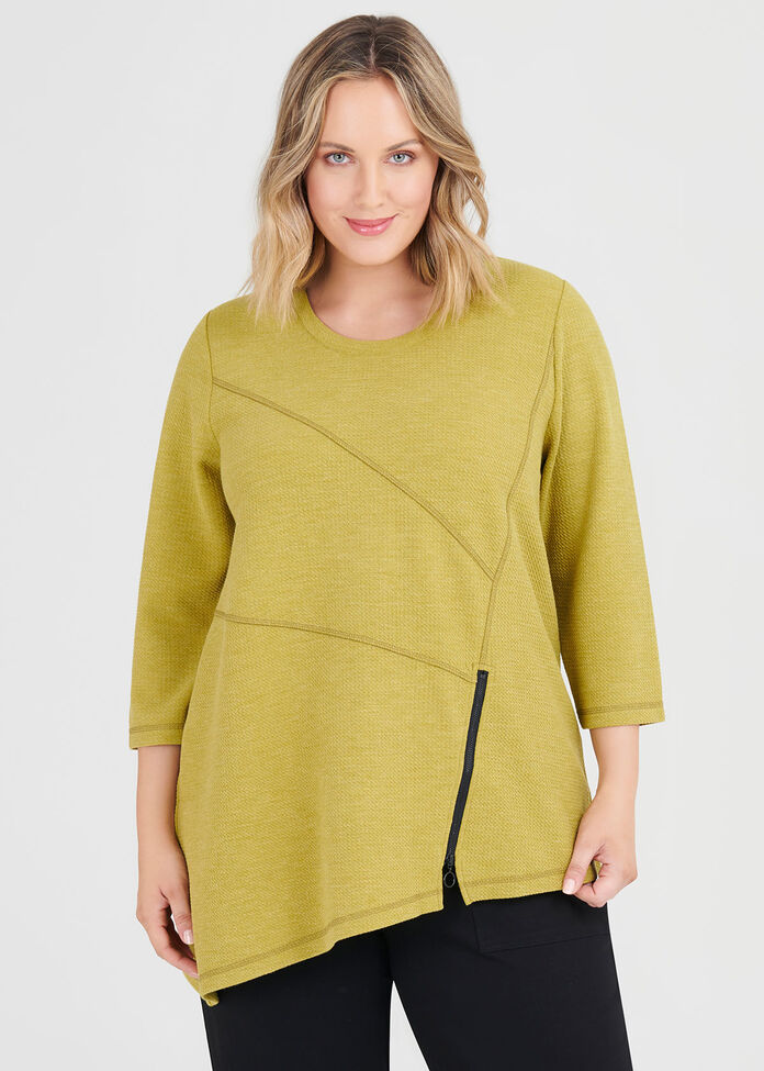 Sophia Marle Waffle Top, , hi-res
