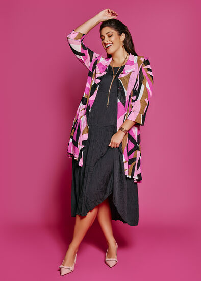 Plus Size Mesh Kendi Palm Cardigan