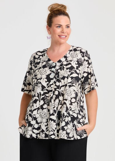 Plus Size Piia Swing Natural Top
