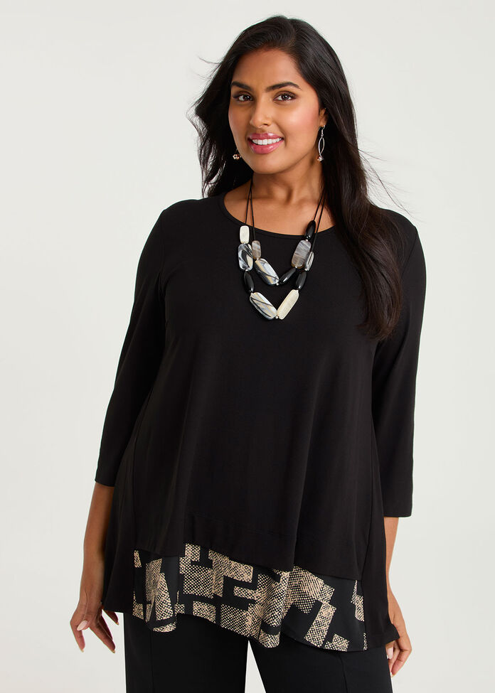 Tab Back Spliced Natural Top, , hi-res