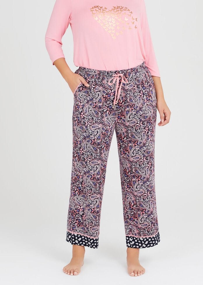 Bamboo Paisley Pj Pant, , hi-res