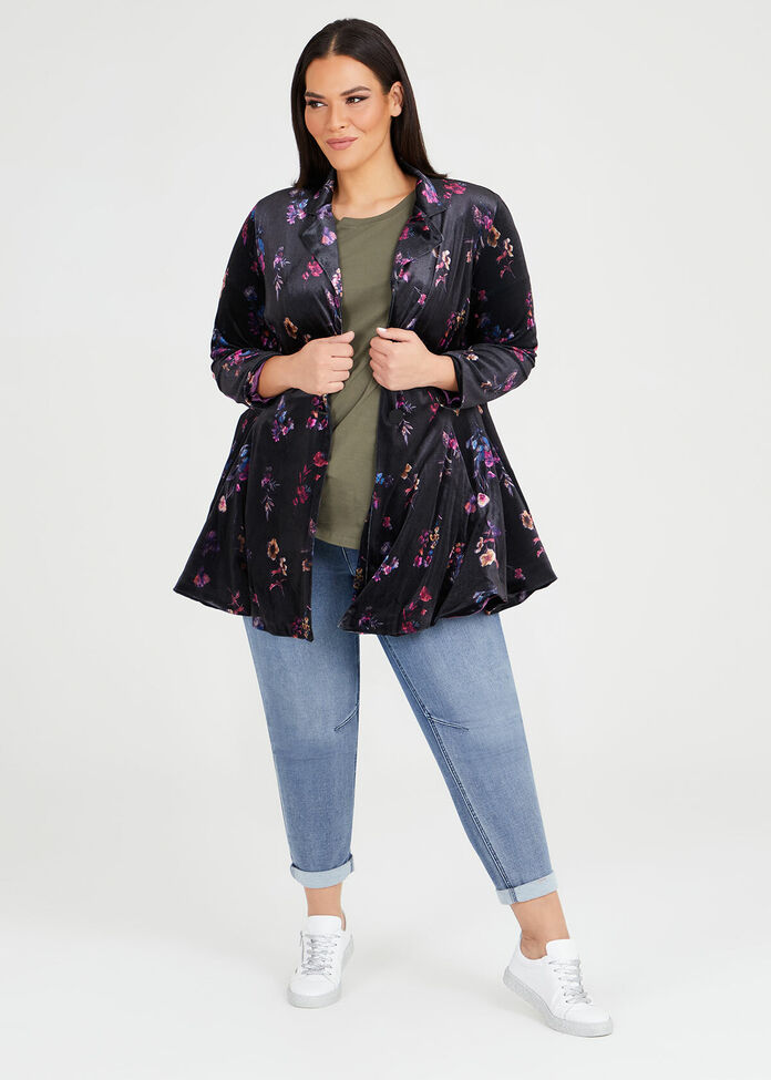 Shop Plus Size Amethyst Velvet Jacket in Multi | Taking Shape AU