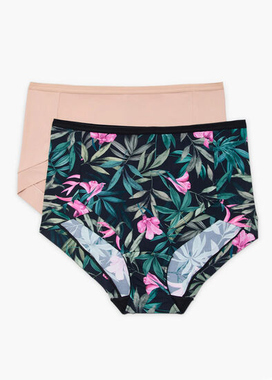 Plus Size 2 Pack Micro Full Briefs