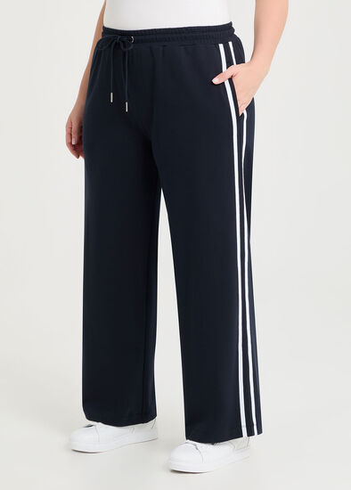 Plus Size Cotton Side Stripe Trackpant