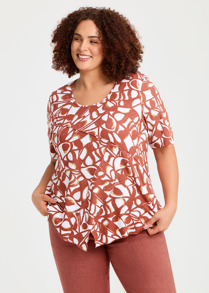 Moroccan Sun Foil Natural Top, , hi-res