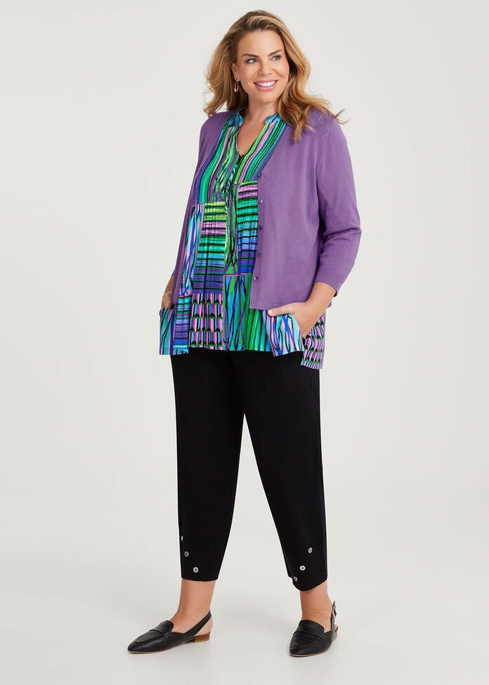 Ivy V-neck Natural Knit Cardigan, , hi-res