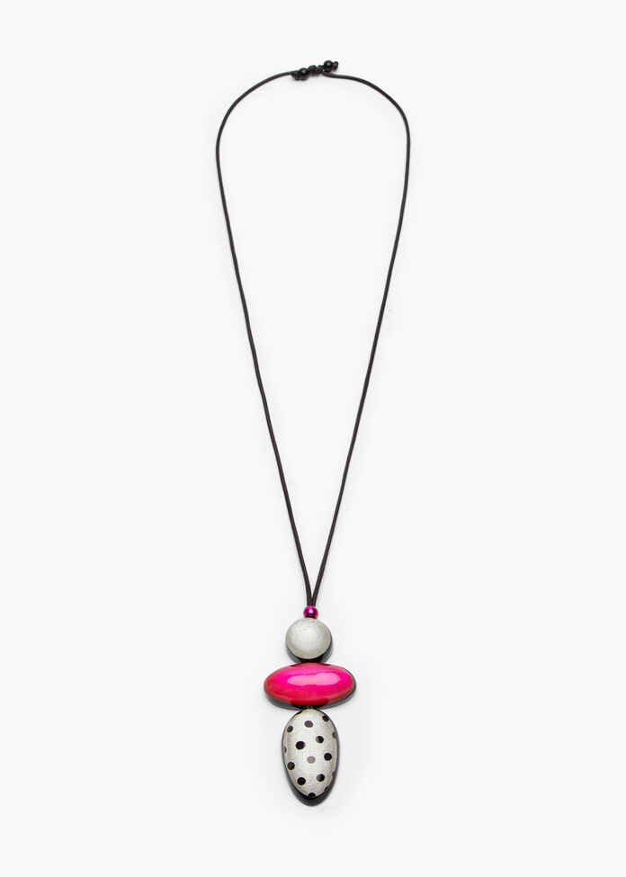 Polka Dot Resin Necklace, , hi-res