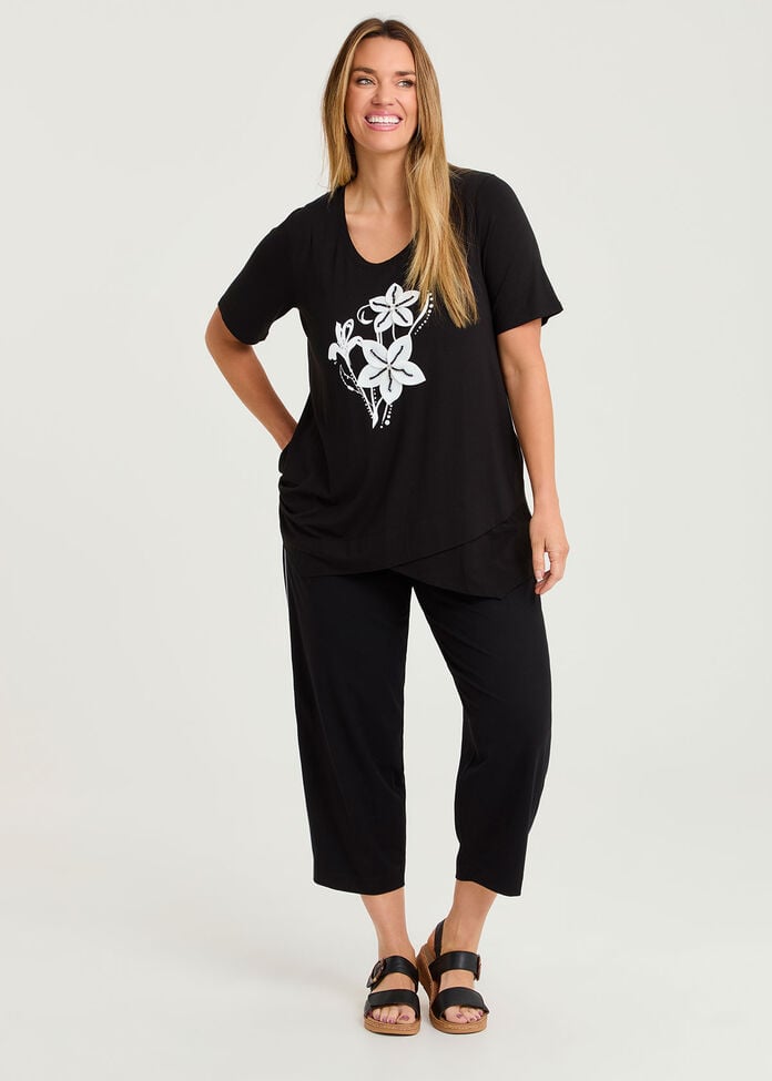 Natural Bloom Angeled Hem Top, , hi-res
