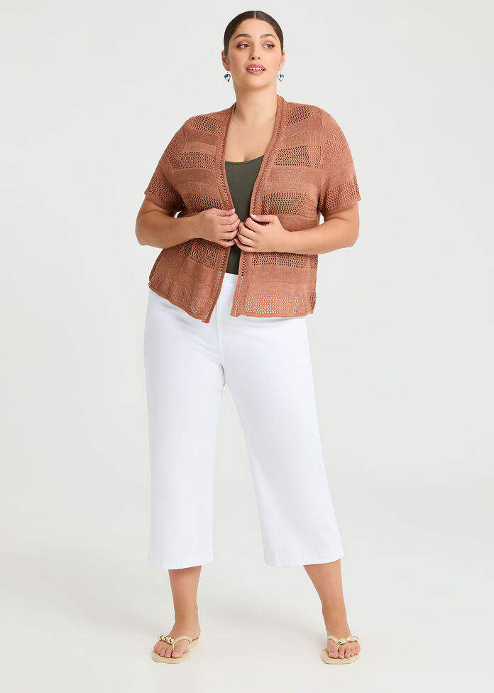 Pointelle Cardigan, , hi-res