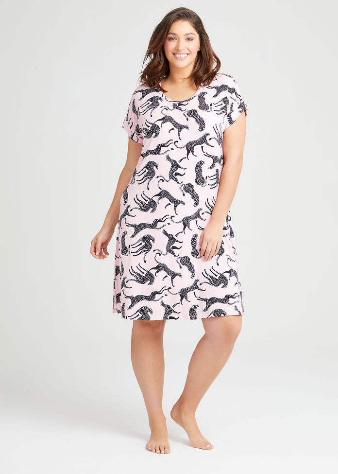 Bamboo Leopard Nightie, , hi-res