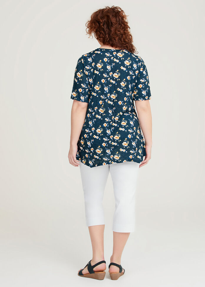 Shop Plus Size Printed Keyhole Taylor Top in Blue | Sizes 12-30 ...