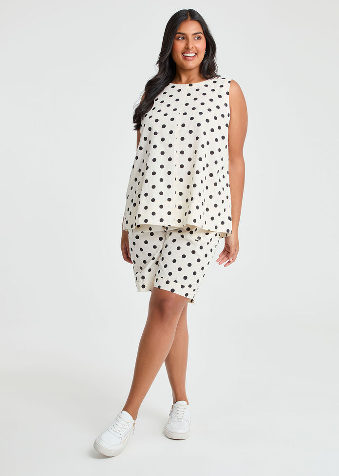 Cotton Linen Sleeveless Top, , hi-res