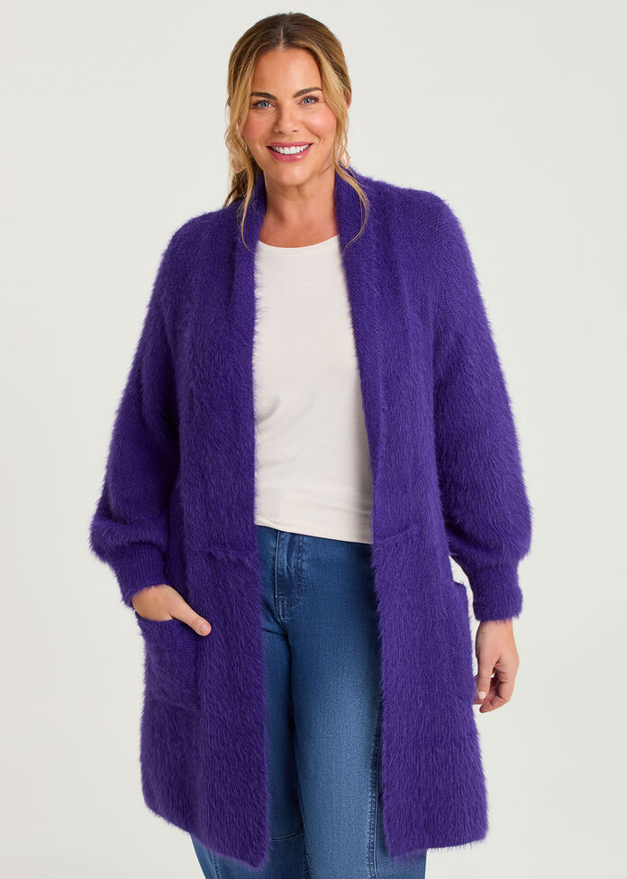 Fluffy Knit Cosy Cardigan, , hi-res
