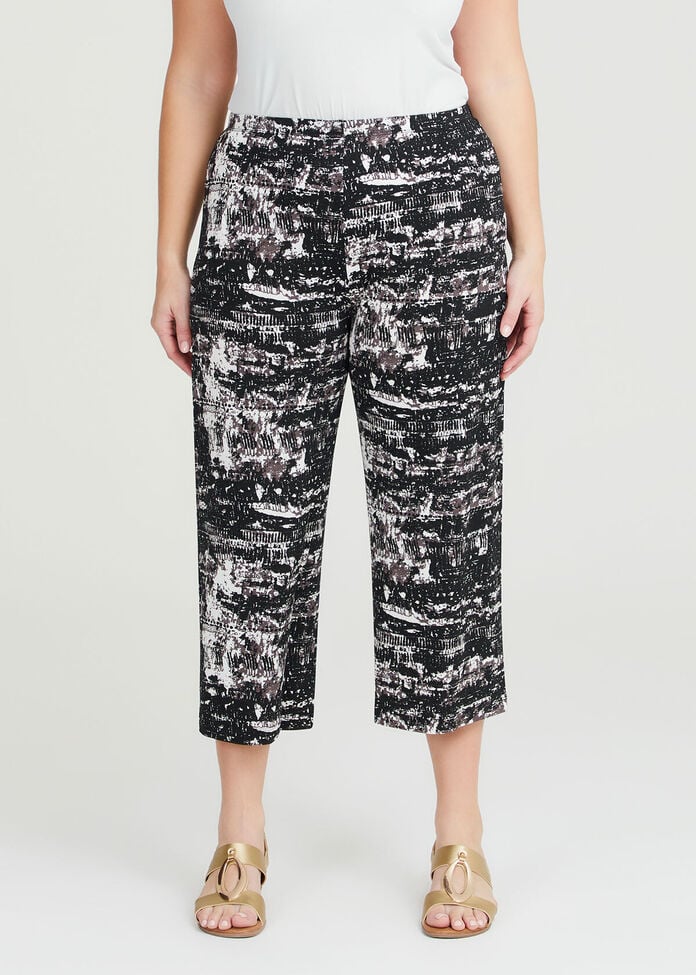 Shop Plus Size Printed Culotte Pant in Black | Taking Shape AU