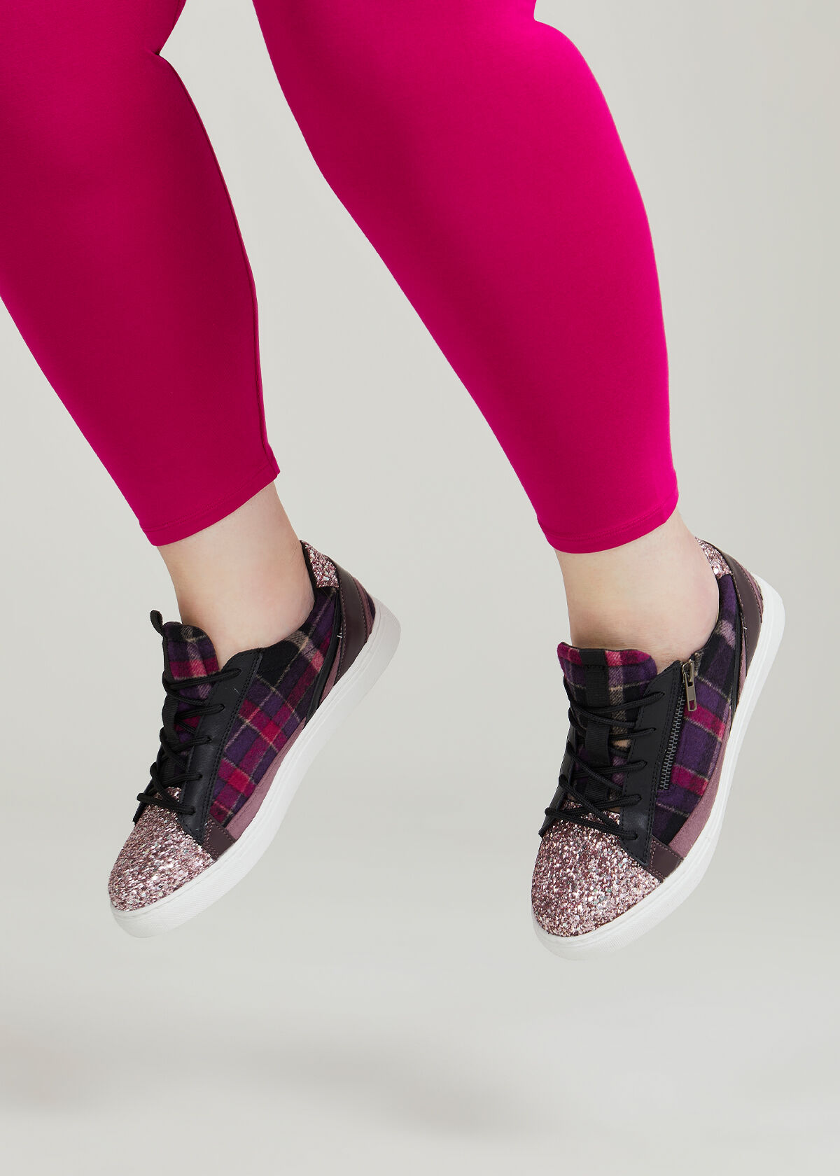 Side online zip sneakers
