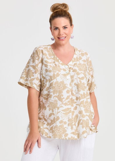 Plus Size Piia Swing Natural Top