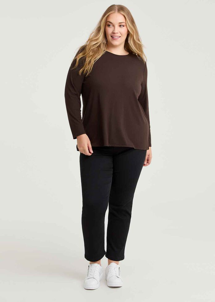 Rib Back Button Detail Top, , hi-res
