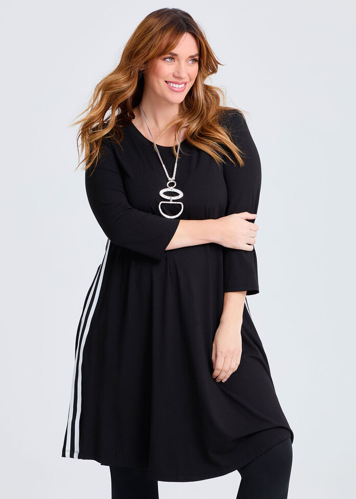 Natural Tama Stripe Dress, , hi-res