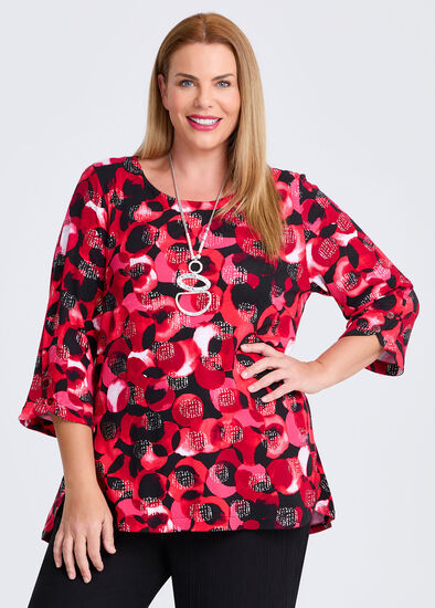 Plus Size Ruby Rouge Spot Natural Top