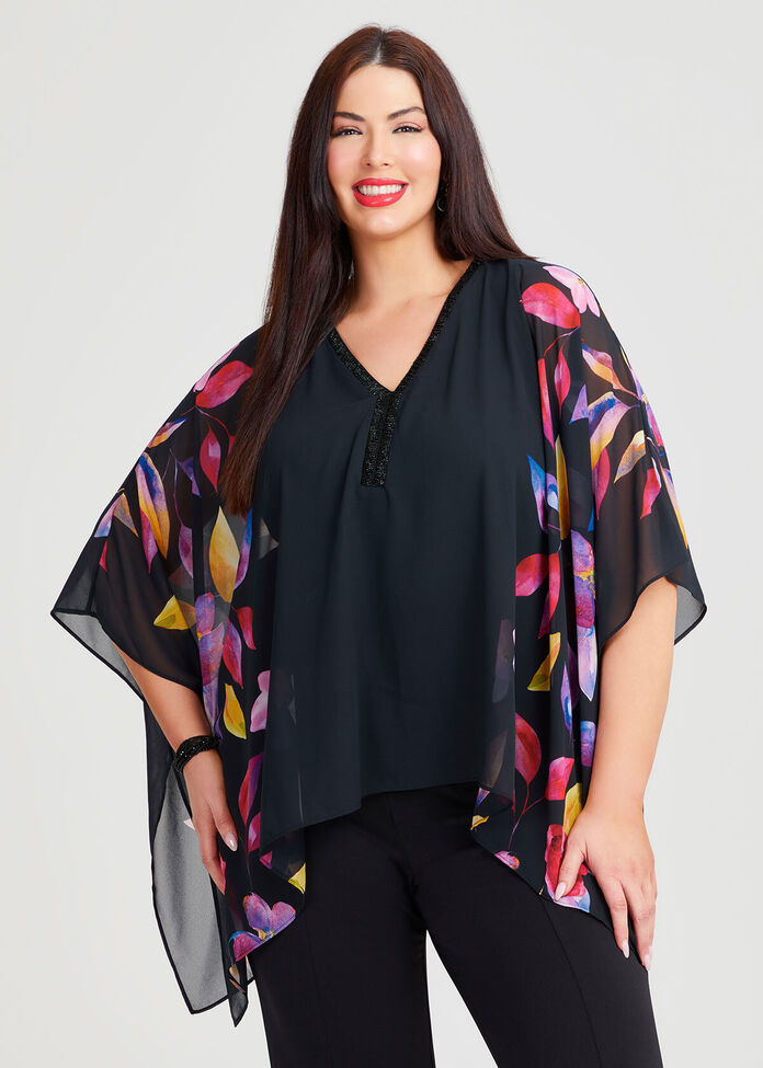 Border Petal Chiffon Event Top, , hi-res