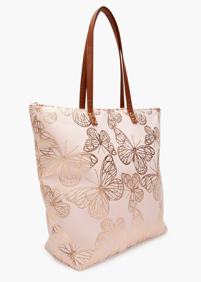Butterfly Foil Tote Bag, , hi-res