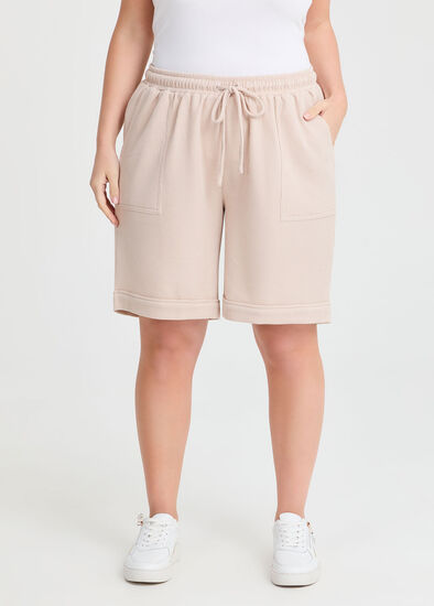 Plus Size Waffle Pull On Short