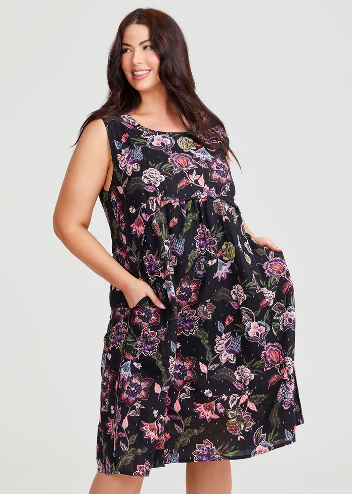 Cotton Favourite Sleeveless Dress, , hi-res