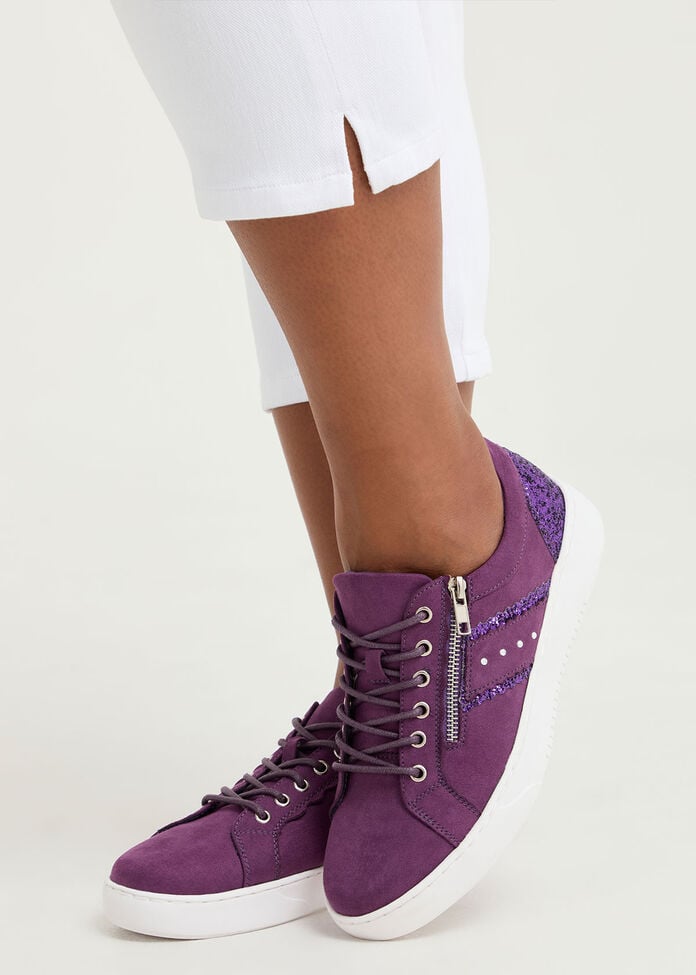 Glitter Side Zip Sneaker, , hi-res