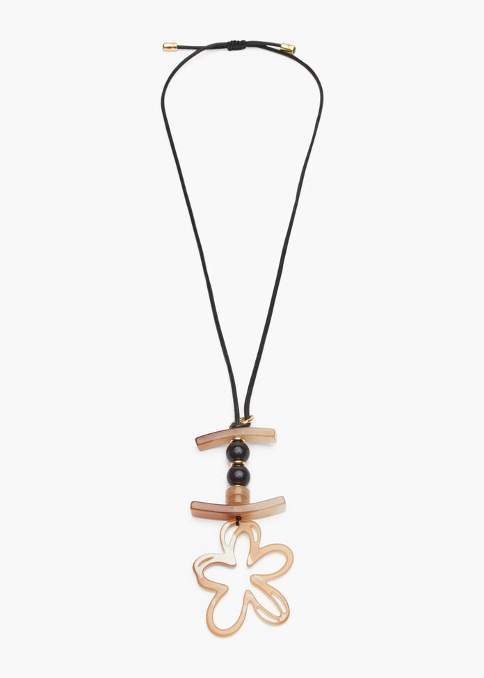 Abstract Flower Necklace, , hi-res