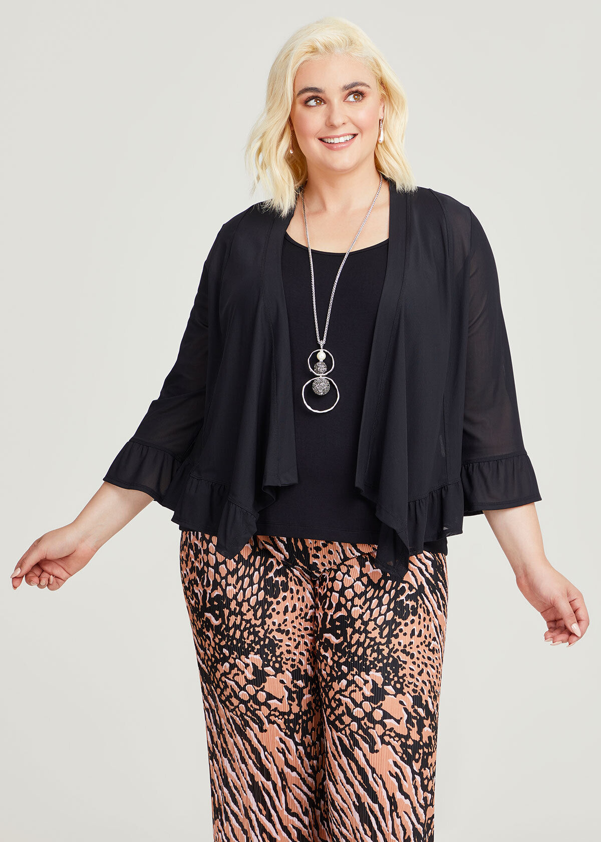Shop Plus Size Ziggy Cardigan in Black Sizes 12 30 Taking Shape UK