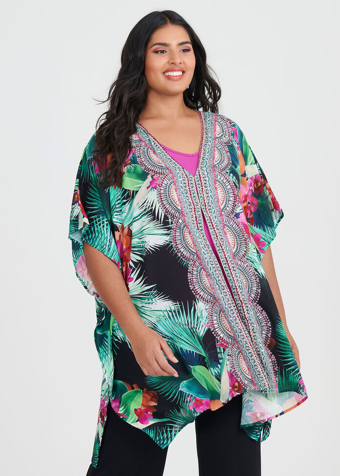 Shop Plus Size Wategos Viscose Kimono in Multi | Taking Shape AU