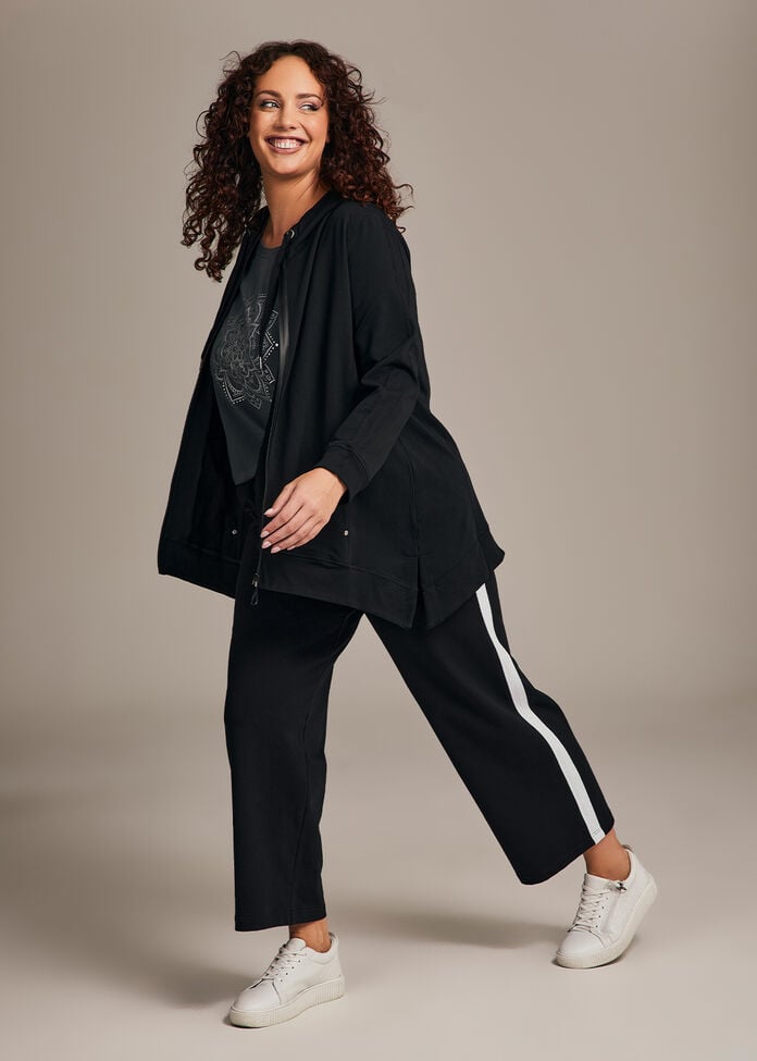 Shop Plus Size Active Wide Leg Trackpant, Black Taking Shape AU