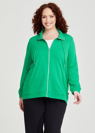 Plus Size Funnel Neck Active Jacket