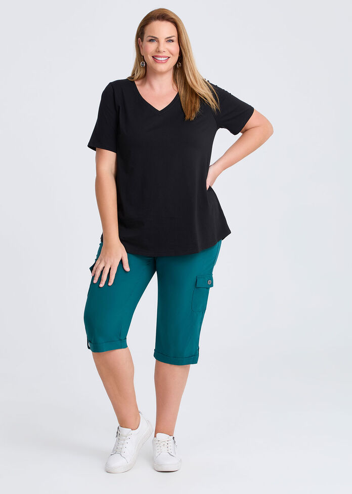 Castaway Rib Cargo Crop Pant, , hi-res