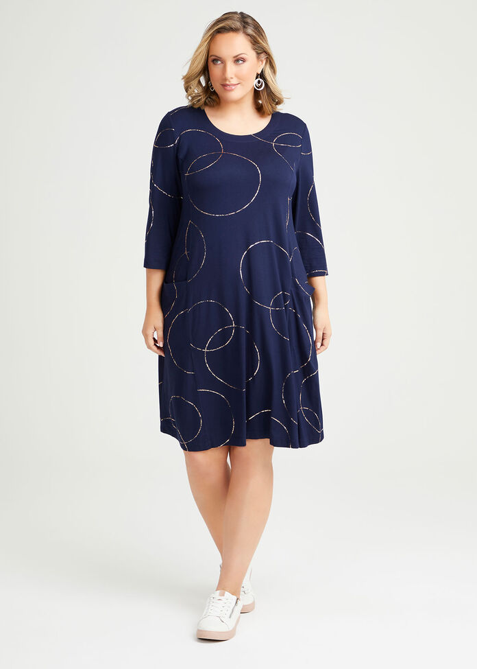 Eclipse Bamboo Foil Dress, , hi-res