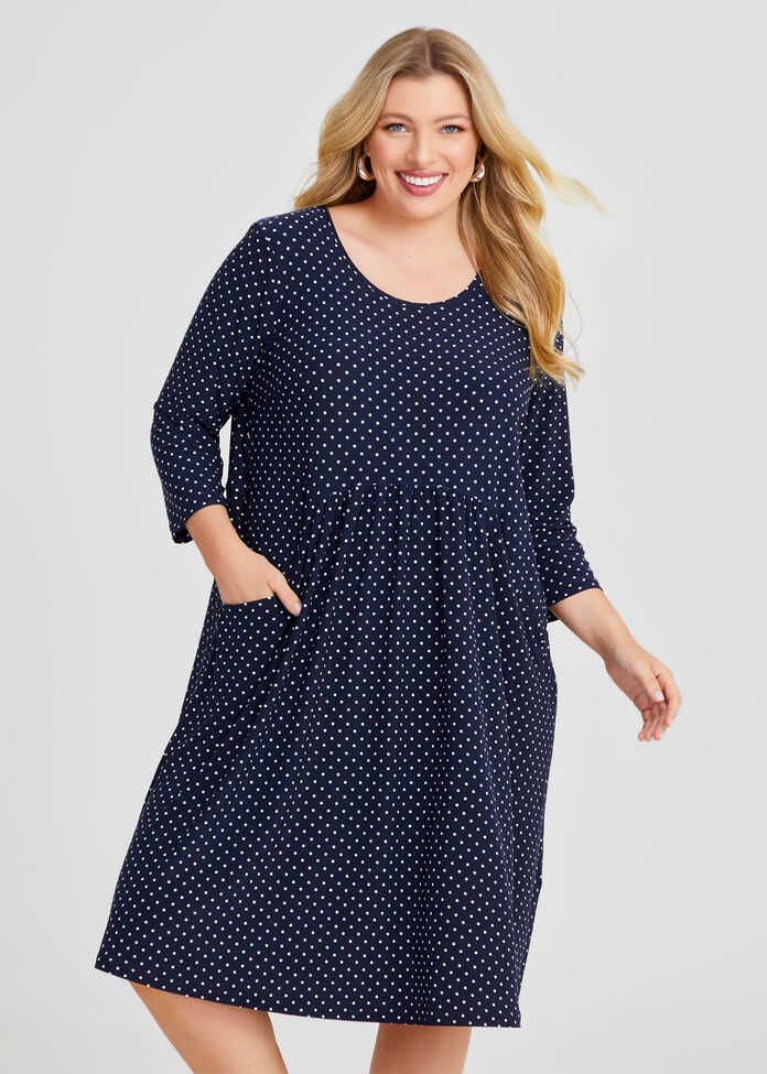Mini Spot Empire Line Dress, , hi-res