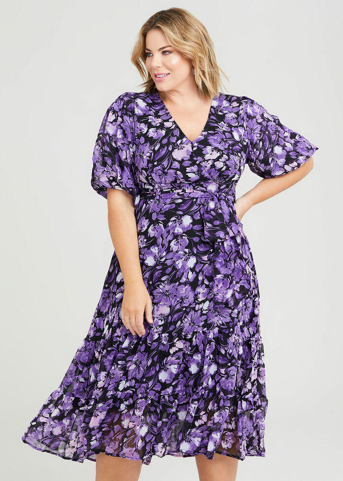 Shop Plus Size Delphine Tiered Cocktail Dress in Multi | Sizes 12-30 ...