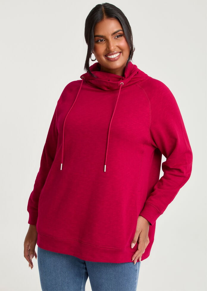 Drawstring Collar Sweat, , hi-res