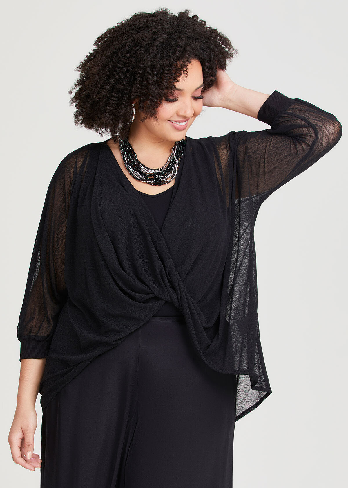 Plus size black shawl new arrivals