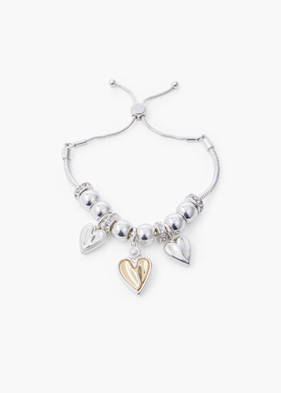 Reversible Heart Slider Bracelet