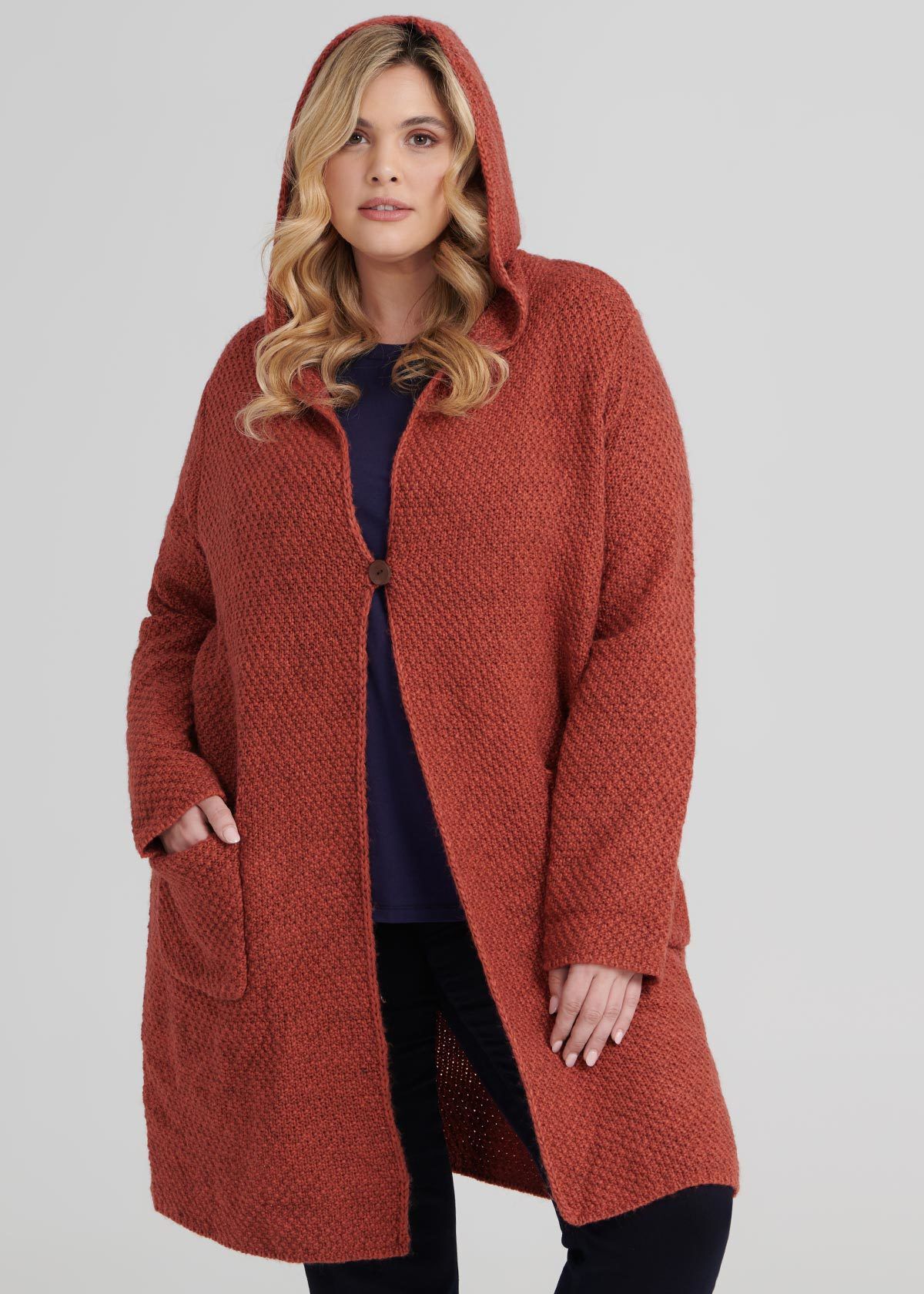 Shop All Day Long Cardigan in Orange in 