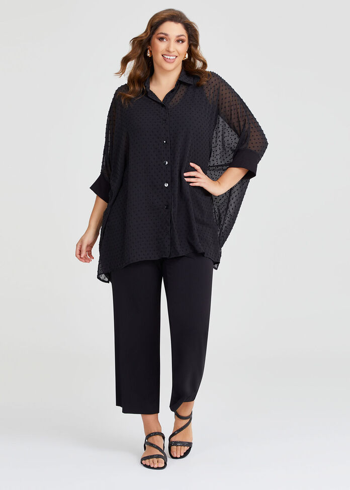 Chiffon Square Jacquard Shirt, , hi-res