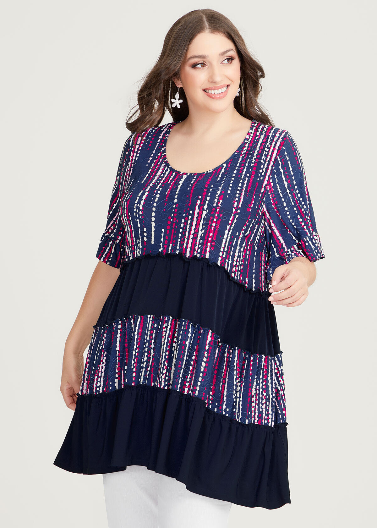 Emme Spliced Tier Tunic
