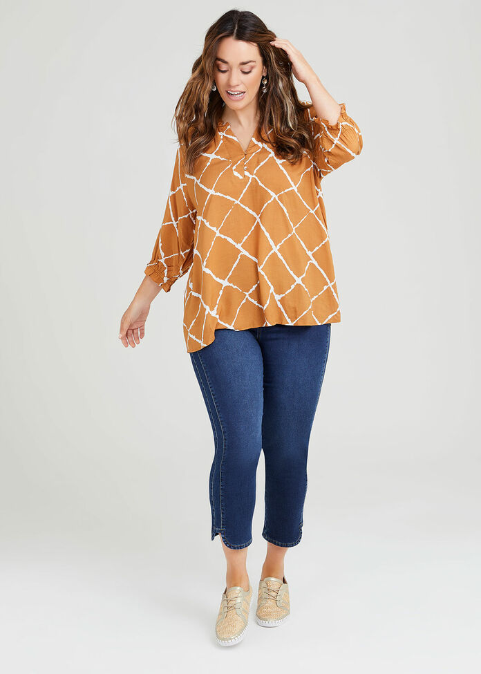 Natural Diamond Print Top, , hi-res