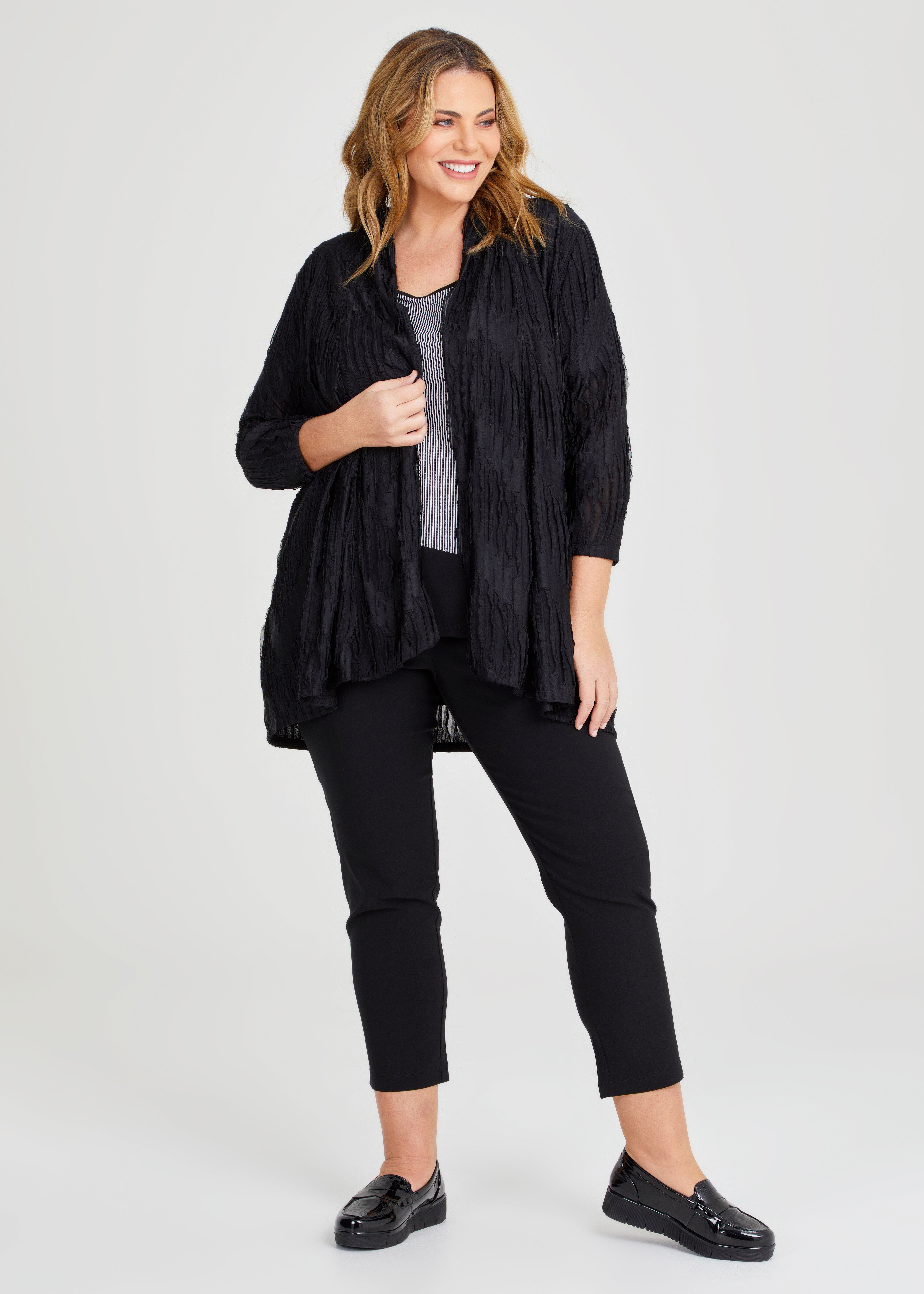 Shop Plus Size Swing Cardigan in Black Taking Shape AU