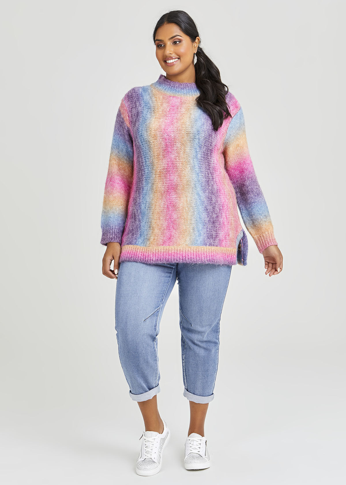 Plus size rainbow jumper shop